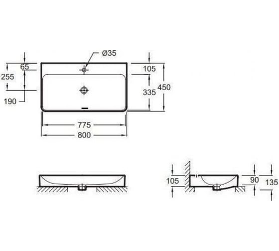 Раковина JACOB DELAFON VOX EVC112-00 80х45см 00000042601