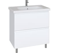 Комплект: Тумба Sanstar Arista 80, 2 ящика, мебельный умывальник Миранда 80 240.1-1.5.1.К