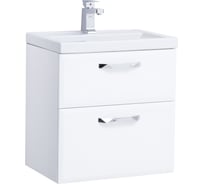 Комплект: Подвесная тумба Sanstar Cristal 60, 2 ящика, умывальник Фостер 60 76.1-1.5.1.K