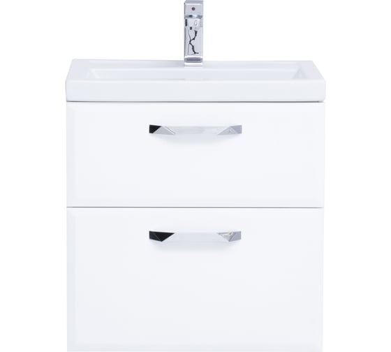 Комплект: Подвесная тумба Sanstar Cristal 60, 2 ящика, умывальник Фостер 60 76.1-1.5.1.K