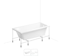 Акриловая ванна Wellsee FreeDom 165x80 см, в наборе 2 в 1 202010525