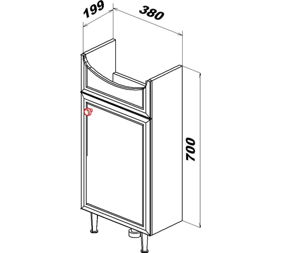 Комплект: напольная тумба Sanstar Афина 40, мебельный умывальник Азов ...?