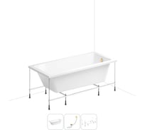 Акриловая ванна Wellsee FreeDom 150x80 см, в наборе 3 в 1 202010536