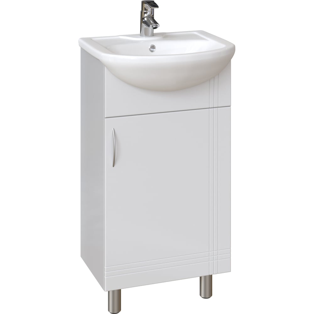 Комплект: Напольная тумба Sanstar Вольга 45, мебельный умывальник Азов ...