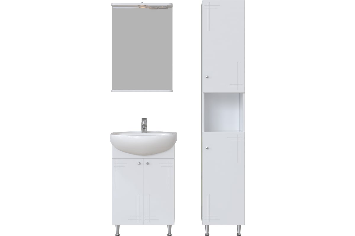 Комплект: Напольная тумба Sanstar Июнь 55, мебельный умывальник Антик ...