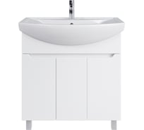 Комплект Sanstar Тумба Лайн 80 напольная, мебельный умывальник Балтика 80 133.1-1.5.1.КБАЛ