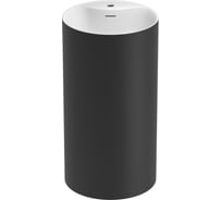 Напольная раковина отдельностоящая Wellsee Chalice Perfection, раковина-моноблок из акрила, цвет белый глянец / матовый черный 230616000