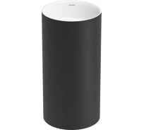 Напольная раковина отдельностоящая Wellsee Chalice Perfection, раковина-моноблок из акрила, цвет белый глянец / матовый черный 230613000