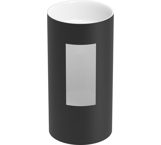 Напольная раковина отдельностоящая Wellsee Chalice Perfection, раковина-моноблок из акрила, цвет белый глянец / матовый черный 230613000