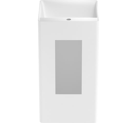 Напольная раковина отдельностоящая Wellsee Pure BY, раковина-моноблок из акрила, цвет матовый белый 230715000