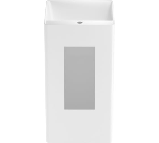 Напольная раковина отдельностоящая Wellsee Pure BY, раковина-моноблок из акрила, цвет белый глянец 230714000