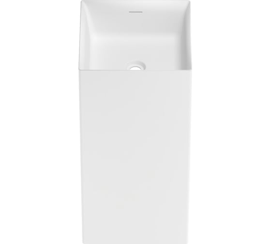 Напольная раковина отдельностоящая Wellsee Pure BY, раковина-моноблок из акрила, цвет матовый белый 230712000