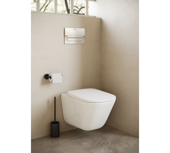 Унитаз подвесной безободковый Roca ПЭК Gap с инсталляцией, кнопкой, сиденьем 00000056745 7893104100 1