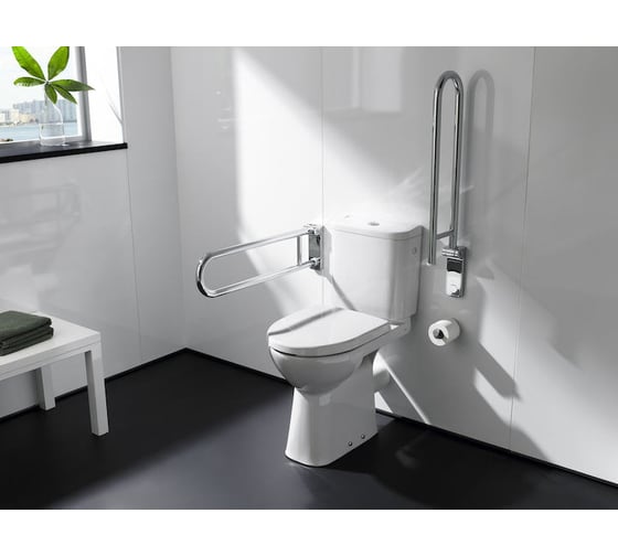 Унитаз-компакт ROCA ACCESS 34P23800Y горизонтальный выпуск, сиденье с крышкой SC 00000076681