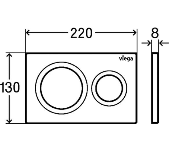 Модуль для подвесного унитаза VIEGA Prevista Dry SET Lean+ECO 1120x490 мм 792855 8524.13 00000072874