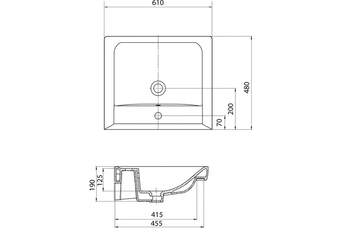 Умывальник SANTEK ТИГОДА 60 1.WH30.2.082 00000050070 - выгодная цена ...