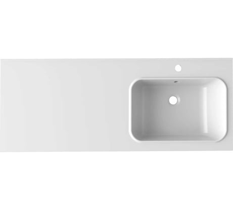 Раковина накладная MIXLINE "БИЛЛ-120x48" правая, выпуск, перелив, крепление, кронштейн 553535