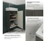 Комплект подвесной тумбы с раковиной для ванной и туалета Wellsee WC Area в наборе 2 в 1 221802001 4