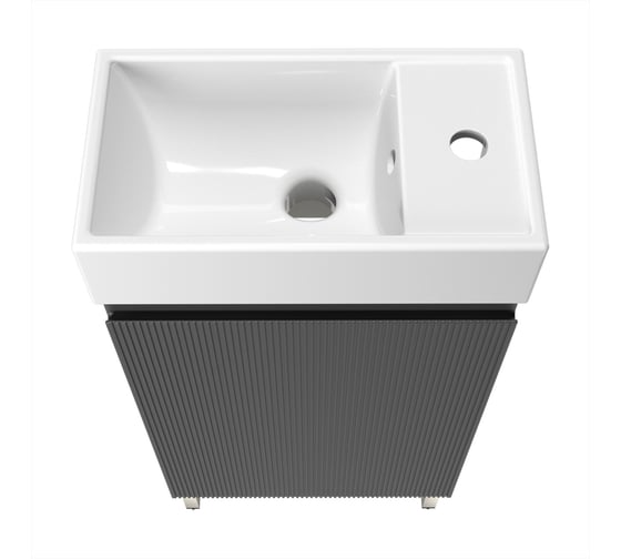 Комплект подвесной тумбы с раковиной и ножками для ванной и туалета Wellsee WC Area в наборе 3 в 1 221802003