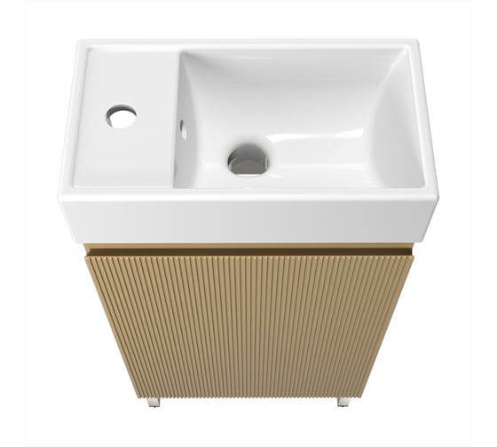 Комплект подвесной тумбы с раковиной и ножками для ванной и туалета Wellsee WC Area в наборе 3 в 1 221803004