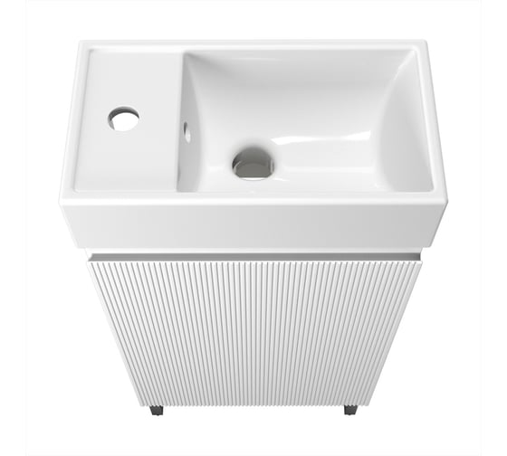 Комплект подвесной тумбы с раковиной и ножками для ванной и туалета Wellsee WC Area в наборе 3 в 1 221801006