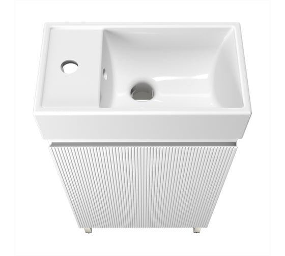 Комплект подвесной тумбы с раковиной и ножками для ванной и туалета Wellsee WC Area в наборе 3 в 1 221801004