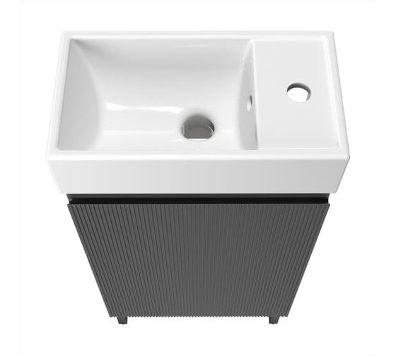 Комплект подвесной тумбы с раковиной и ножками для ванной и туалета Wellsee WC Area в наборе 3 в 1 221802005