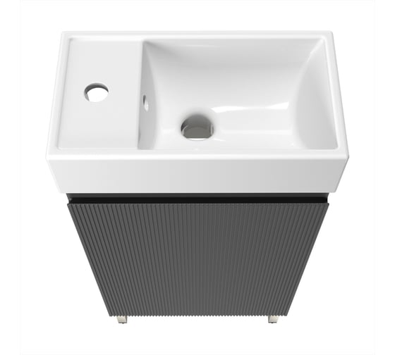 Комплект подвесной тумбы с раковиной и ножками для ванной и туалета Wellsee WC Area в наборе 3 в 1 221802004