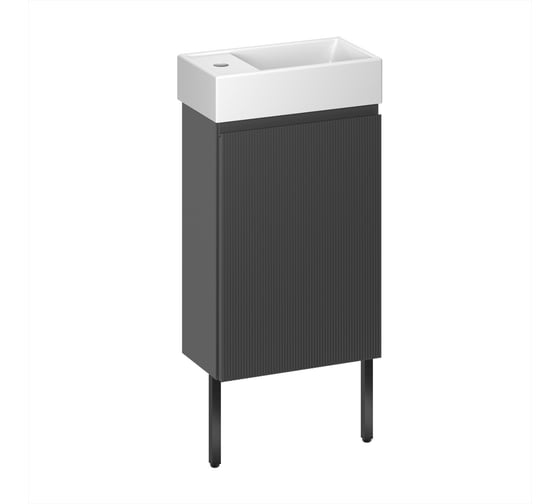 Комплект подвесной тумбы с раковиной и ножками для ванной и туалета Wellsee WC Area в наборе 3 в 1 221802006