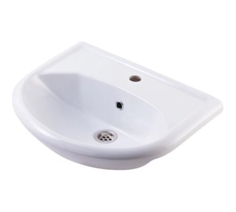 Умывальник Doratiz Уют 55 Киров мебельный, перелив с обрамлением, белый 0302.737