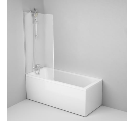 Ванна AM.PM Gem, 170x70 с каркасом и шторкой на борт ванны W90ASET-170W90BS80CT