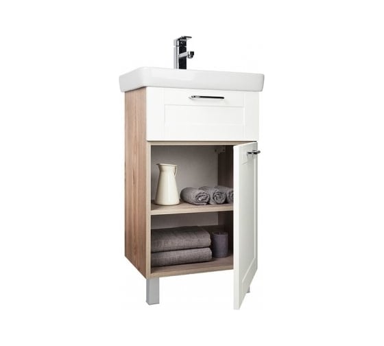 Тумба с умывальником для ванной комнаты IDDIS Sena напольная, 50 см SEN50W1i95K