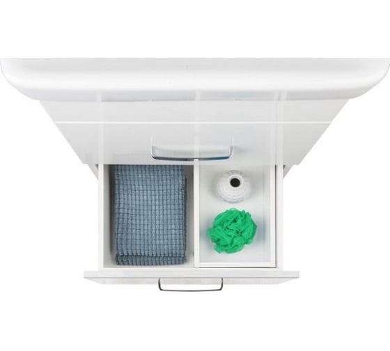 Тумба с умывальником для ванной комнаты IDDIS Custo напольная, белая, 55 см CUS55W0i95K