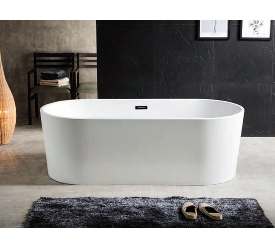 Акриловая ванна Azario BRI17080 BRISTOL в комплекте с сифоном и металлической рамой 1700X800X580 00053444