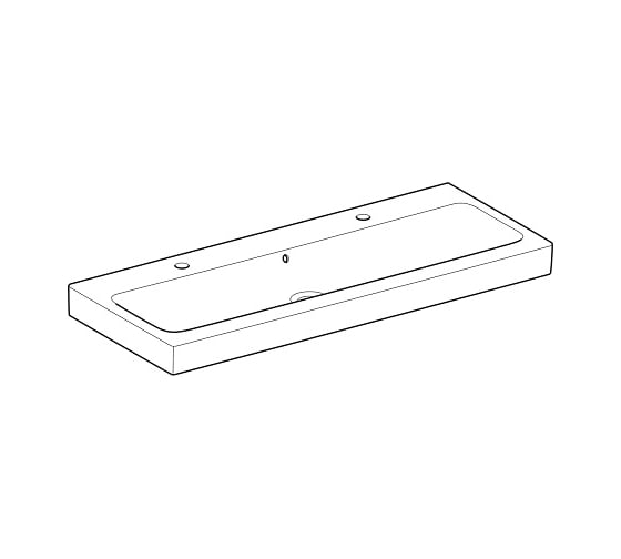 Раковина GEBERIT 124020000 iCon 1200x485 мм, с двумя отводами 00000045840