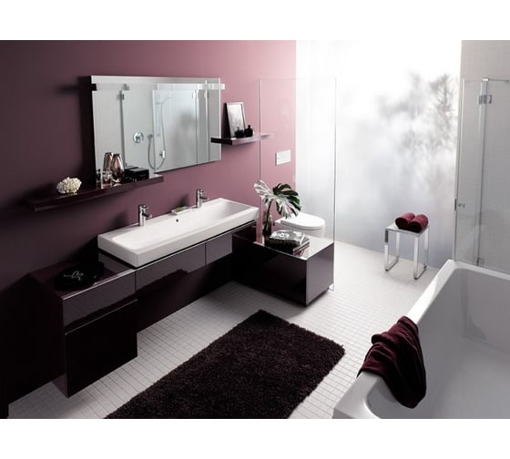 Раковина GEBERIT 124020000 iCon 1200x485 мм, с двумя отводами 00000045840