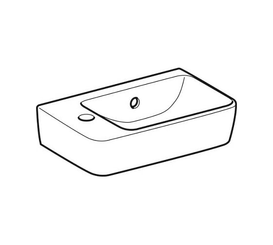 Раковина GEBERIT Renova Compact с отверстием под смеситель слева 400х250 мм 00000046245 276240000