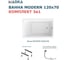 Акриловая ванна 1Marka MODERN 120х70 см MODERN в наборе 3 в 1: прямоугольная металлические ножки, слив-перелив хром 01мод1270кс1 16