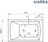 Акриловая ванна 1Marka MODERN 120х70 см MODERN в наборе 3 в 1: прямоугольная металлические ножки, слив-перелив хром 01мод1270кс1 24