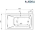 Акриловая ванна 1Marka 130х70 см MODERN в наборе 3 в 1: прямоугольная усиленный металлический каркас, слив-перелив хром 01мод1370кс2+ 26