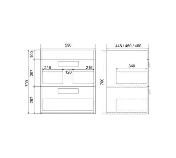 Комплект: подвесная тумба и раковина Maison Moun белая t600