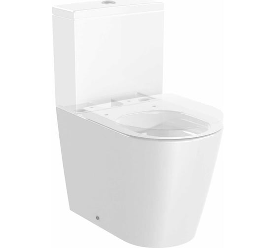 Чаша унитаза напольная ROCA INSPIRA ROUND 600 мм, rimless, белая 7342529000