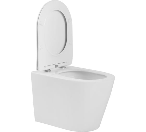Унитаз подвесной IBERICA BLANCA BILBAO ALTO белый, торнадо, тонкое сиденье дюропласт, soft close IB.BRA.234.1B1