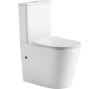 Унитаз напольный Iberica Blanca BURGOS MAXI белый, торнадо, тонкое сиденье дюропласт, soft close IB.BRM.124.1B1