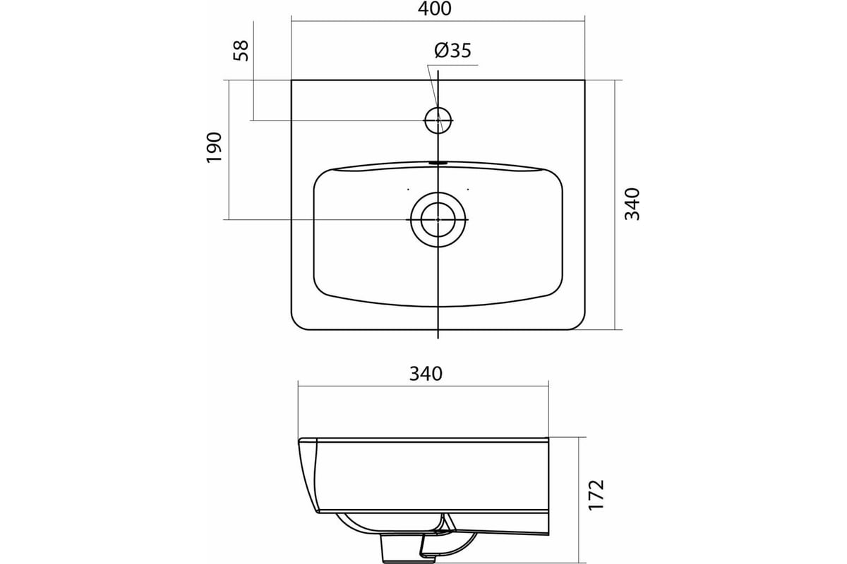 Умывальник SANTEK 1.WH30.2.183 НЕО 40 см 00000049789 - выгодная цена ...