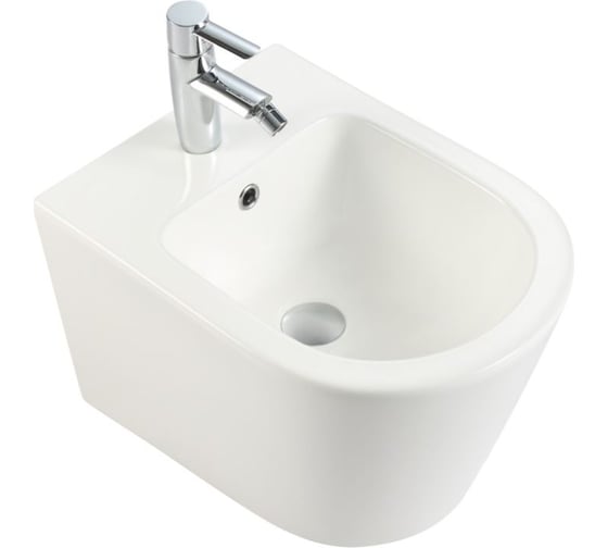 Подвесное биде IBERICA BLANCA BURGOS BIDE белое с отверстием под смеситель, IB.BRA.B12