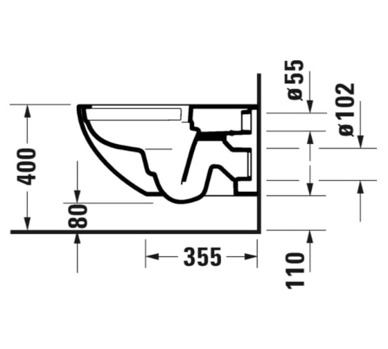Подвесной унитаз DURAVIT 45720900A1 Set Architec Rimless 2572090000 Architec Rimless 00000078724