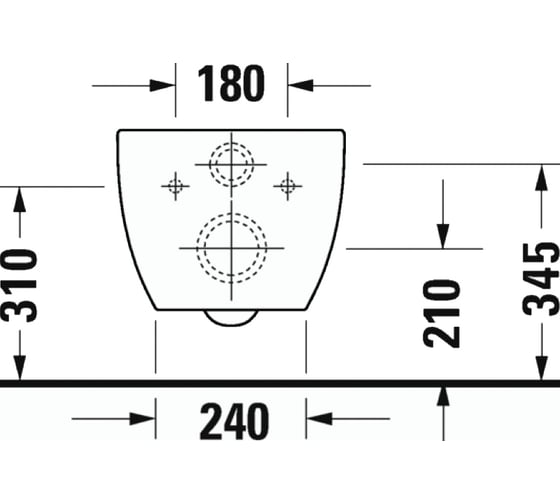 Подвесной унитаз DURAVIT 45720900A1 Set Architec Rimless 2572090000 Architec Rimless 00000078724