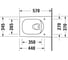 Подвесной унитаз DURAVIT 2511090000 VIU 370x570 мм, Rimless, комплект креплений 00000069957 2