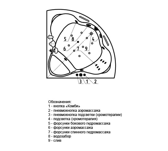 Угловая ванна AQUATEK Галатея 00000000589 GAL135-0000022